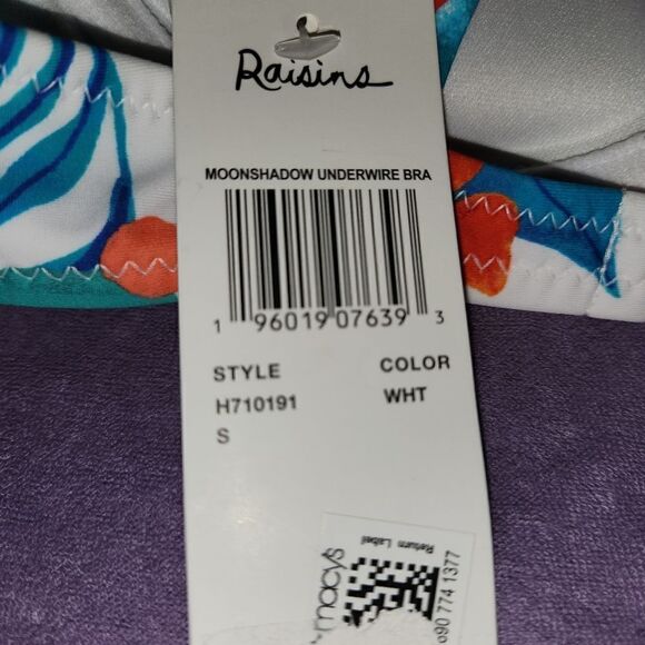 RAISINS Moonshadow UW Pushup Bikini Swim Top Size Small Floral Retail $42 - Picture 4 of 4
